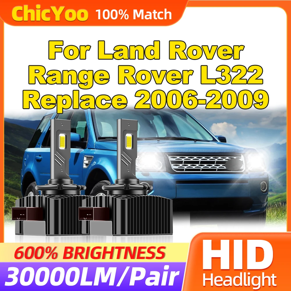 

30000LM 120W HID Xenon Headlamp Bulbs 6000K Front Lights 12V LED Car Lamps For Land Rover Range Rover L322 Replace 2006-2009