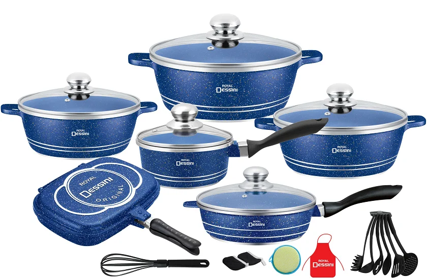 Die-casting 23pcs Set Aluminum Kitchenware High-quality Non-stick Cookware