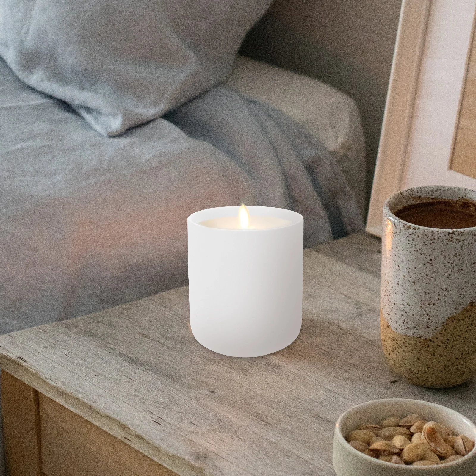 Керамический подсвечник, простой дизайн, настольный контейнер для журнального столика, украшение дома, практичное использование, длительный срок службы