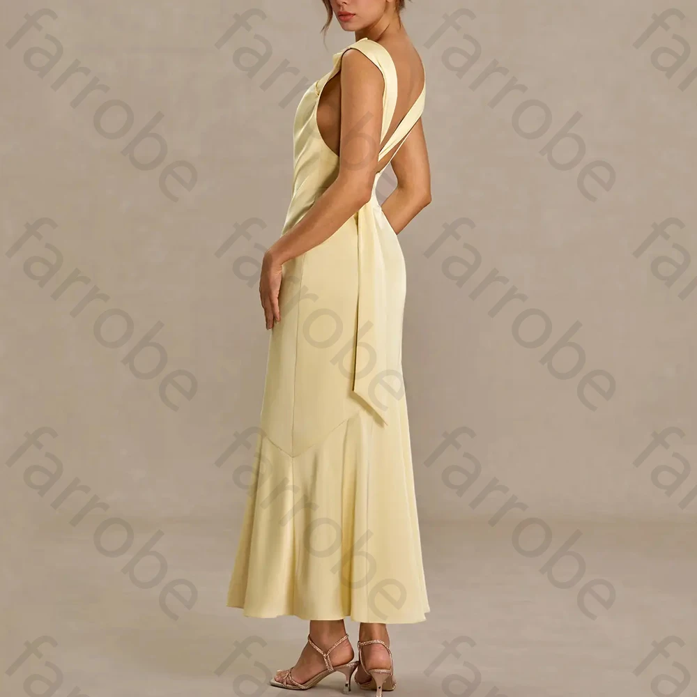 فساتين سهرة مثيرة بدون أكمام بدون ظهر أنيقة للمشاهير فستان طويل رائع عالي الجودة للحفلات الراقصة للنساء حسب الطلب #3