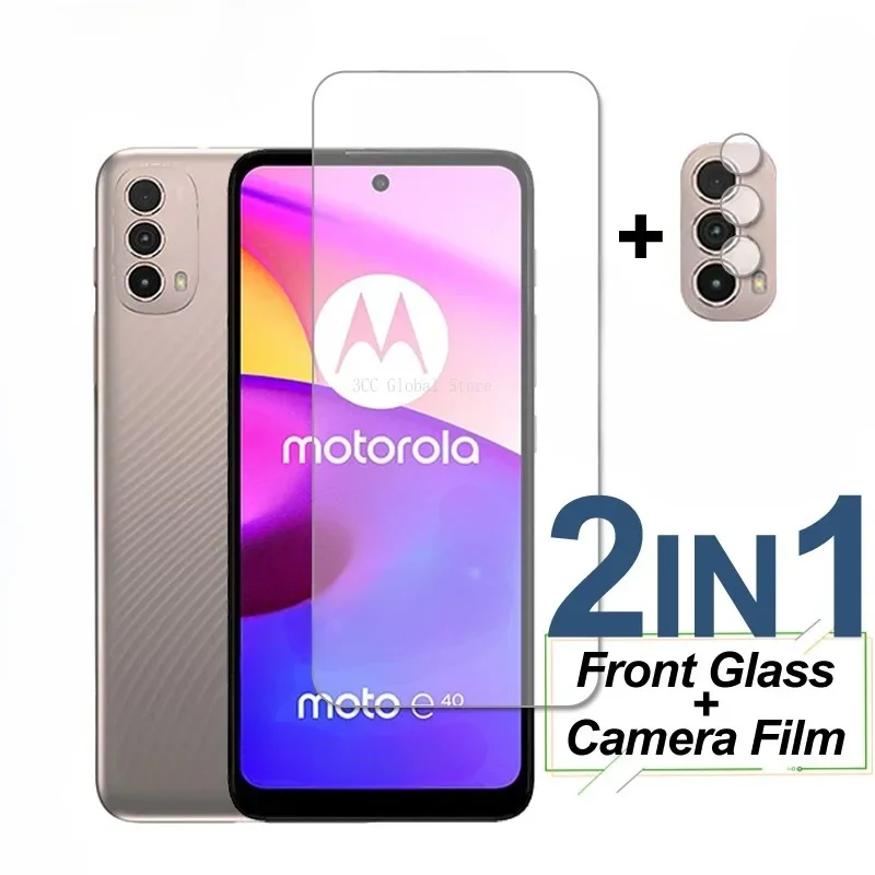 Tempered Glass with Camera Lens Film For Motorola Moto E40 E13 E22 E22i E30 E20 E32 E32S Screen Protector Protective  Moto E40