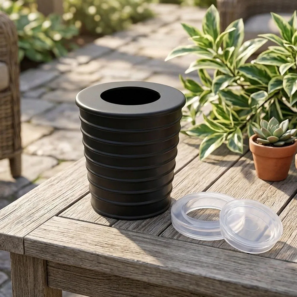 Outdoor Umbrella Support Accessory Set Featuring Cone Wedge and Hole Ring for 2 to 2.5 Inch Table Umbrella Base Openings