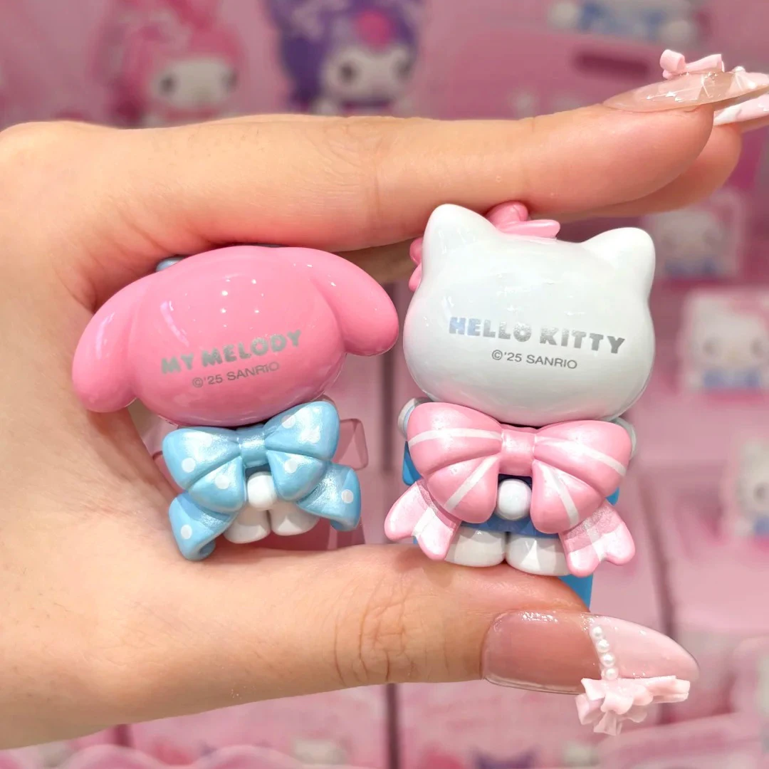 Hello Kitty Bow Sweetheart Series Lying Mini Bean Peripheral Trendy Toys Mini Grain Cute Doll Phone Sticker Ornament Girls Fans view 3