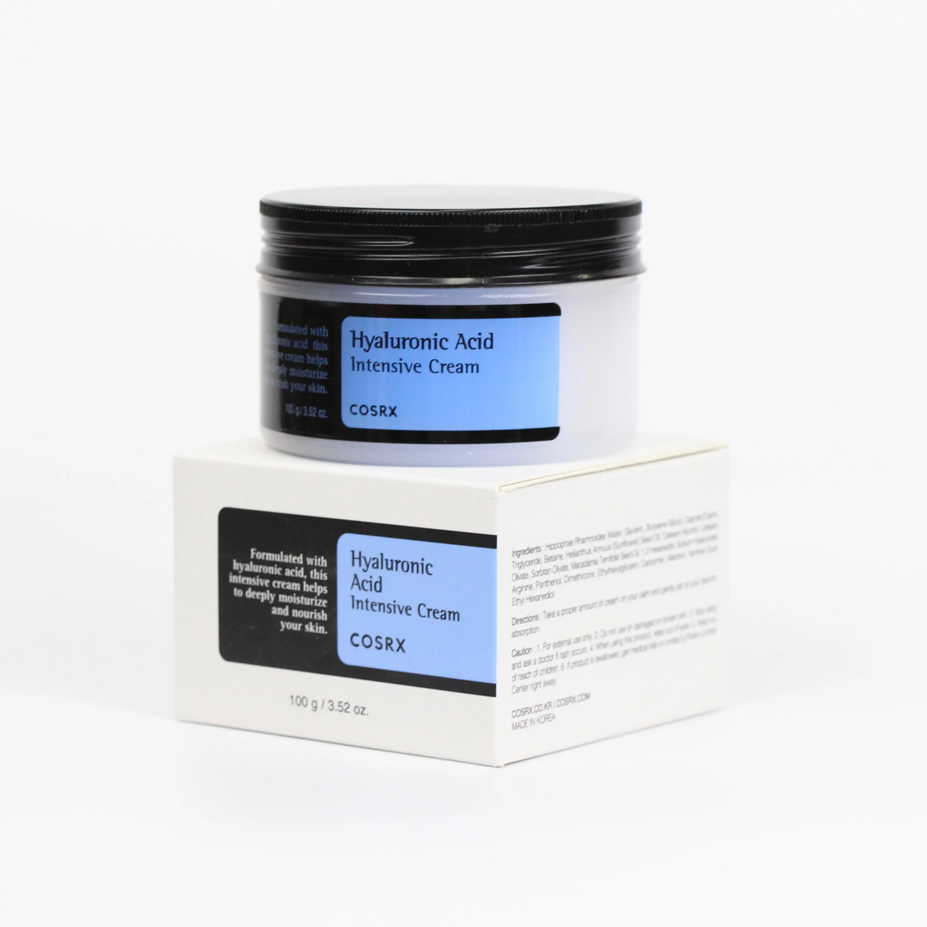 

COSRX Hyaluronic Acid Moisturizing Cream, Long-lasting Hydration, Rich Moisturizer for Sensitive Skin 3.52 oz / 100g, Korean Ski