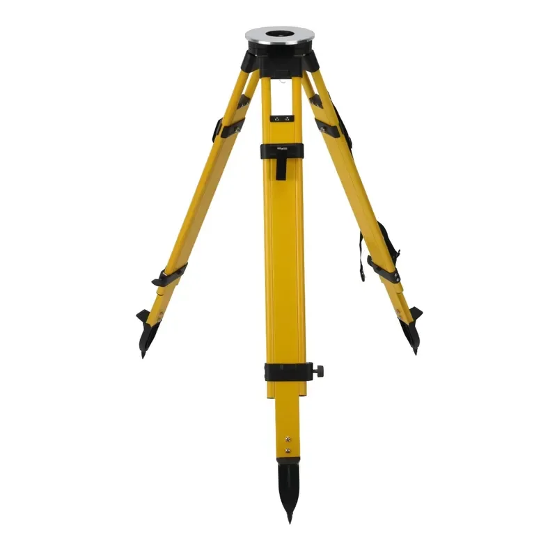 Twist Lock Big Round Head Fiberglass Tripod for Surveying Instruments Total Stations Laser Theodolites RTF-Bcd