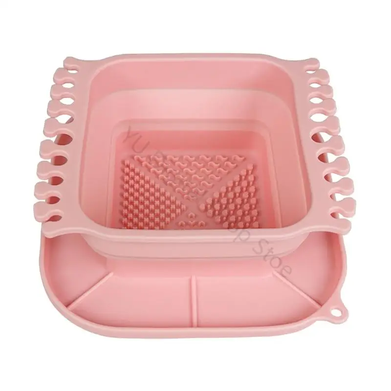 96BA Folding Silicone Brush Washer With Built In Drying Rack Multipurpose Paintbrush Rinser For Acrylic Oil Watercolor Paint