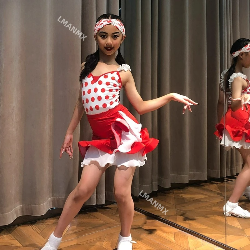 زي الرقص اللاتيني الجديد، زي التدريب النسائي للأطفال، زي أداء المنافسة المهنية