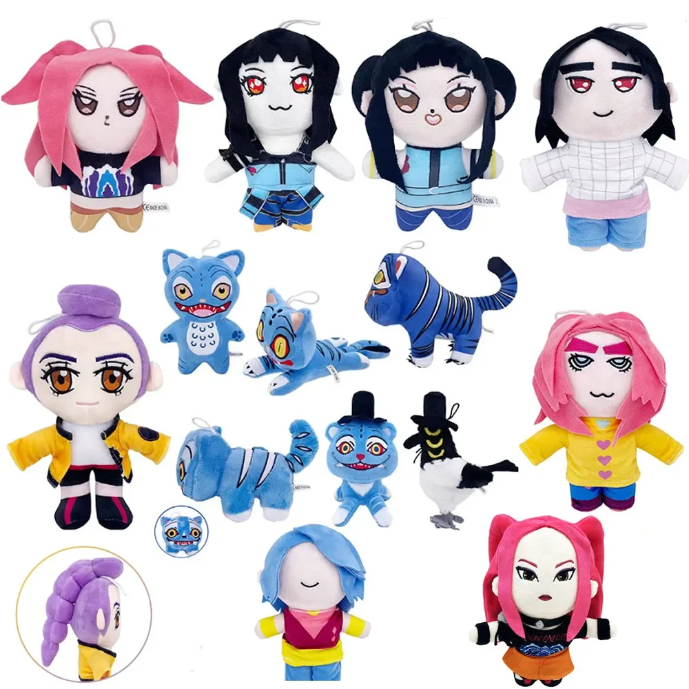 

* 10 шт. аниме Kpop охотники на демонов плюшевая милая фиолетовая тигровая черная шляпа сорока с 3 глазами Monster Hunt Girl Group кукла для фанатов подарок