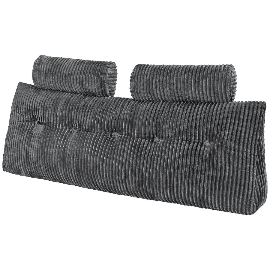 

board Pillow Queen Size Wedge board Pillow with 2 Side Pockets and 2 rests Bed Wedge Pillow with Washable Flannel Cloth for Re