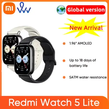 小米 Redmi Watch 5 Lite 全球版,1.96 吋 AMOLED 螢幕,支援藍牙通話、GNSS 定位,擁有 150 多種運動模式,防水 5ATM。 10 最佳銷售 紅米智慧手錶 - №5