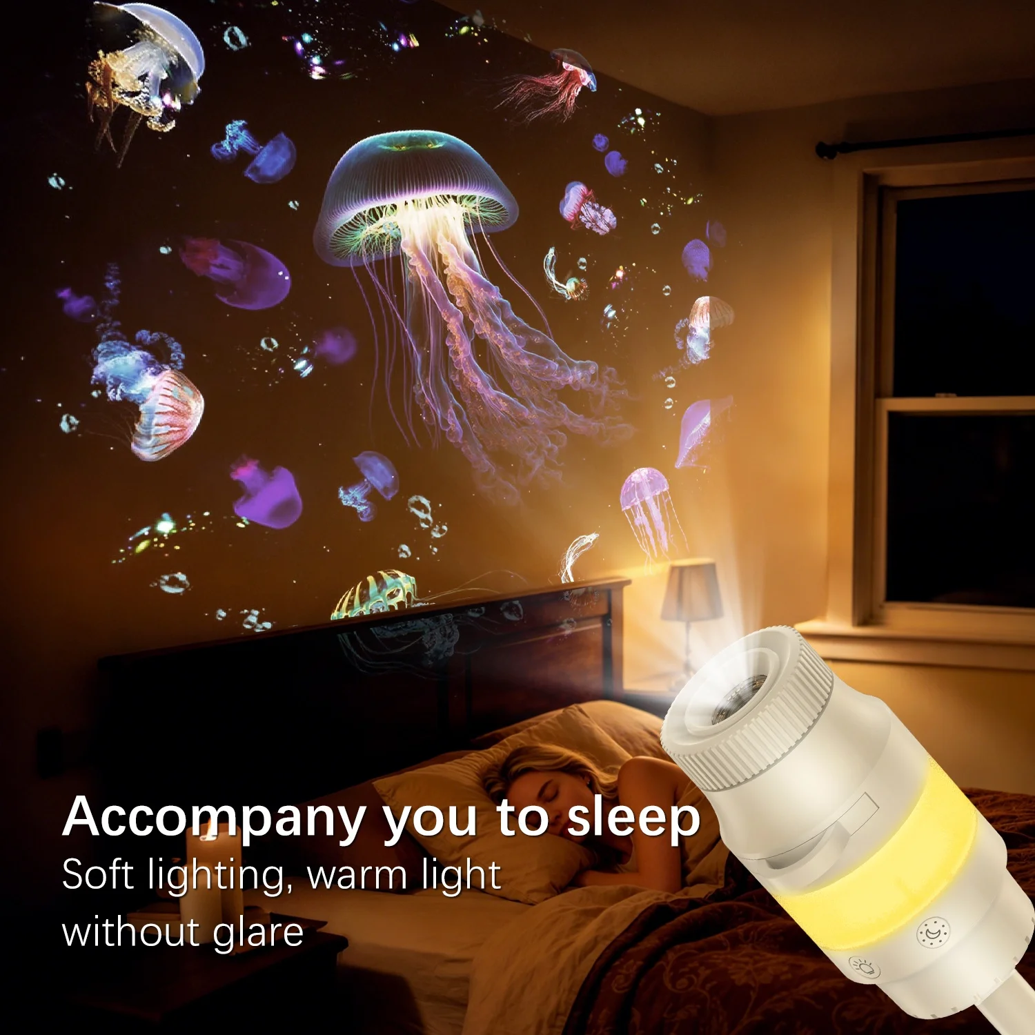 2-in-1 USB Night Light With 6 Or 13 Patterns 360° Adjustable Focus Ambient Star Projection Lights  For Camping Bedroom & Car