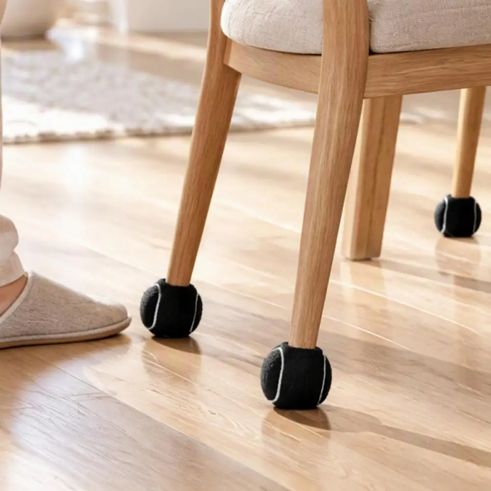Table Leg Caps Tennis Ball Chair Leg Covers Non-slip Felt Floor Protectors Precut Furniture Glide Pads for Chairs Scratch Noise