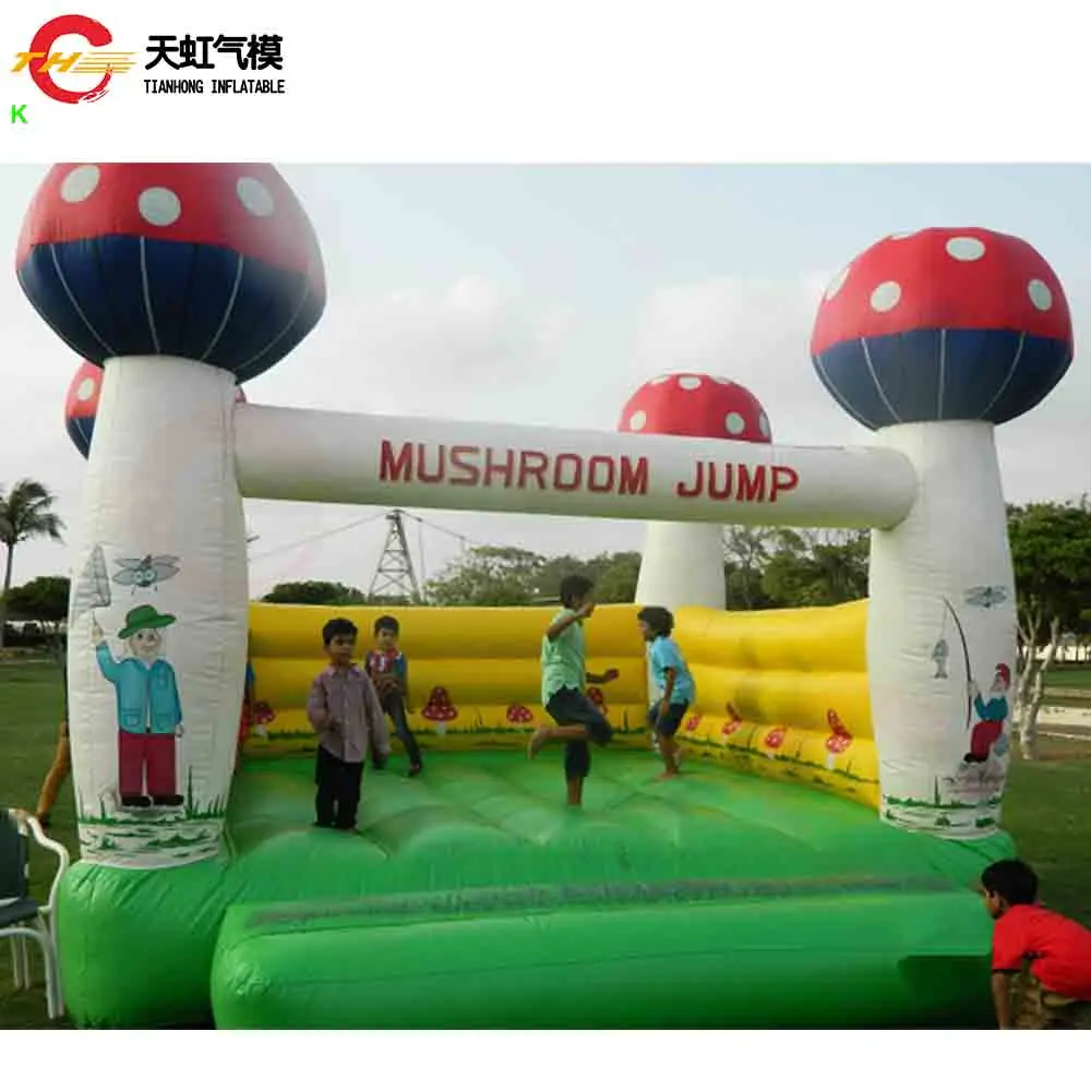 Fast Shipping Mushroom Jump Bouncer Outdoor Carnival Party Inflatable Bouncy Castle for Children Forest Themed