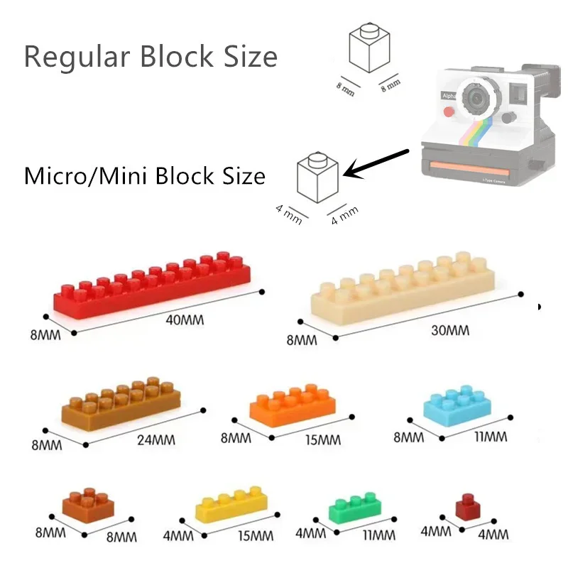 2024 New 802PCS Idea Creative OneStep SX-70 CAMERA Micro-Mini Blocks Bricks Toys Model Building Kid Christmas Gift