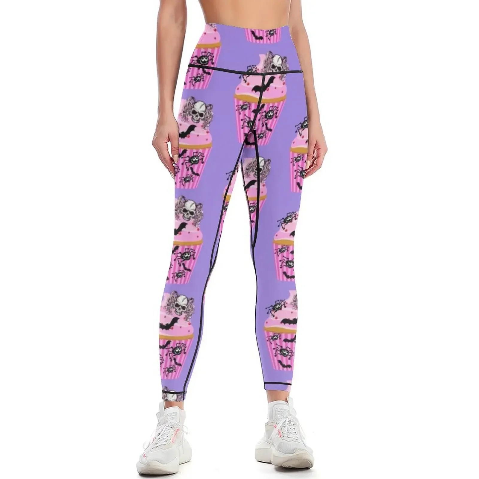 

Halloween cupcake Leggings Women's sports pants sport set push up fitness exercise clothing for Womens Leggings