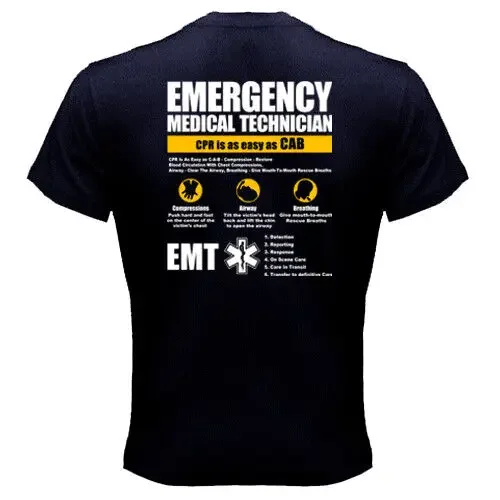 EMT Emergency Medical Technician Service EMS Paramedic CPR First Rescue T-shirt