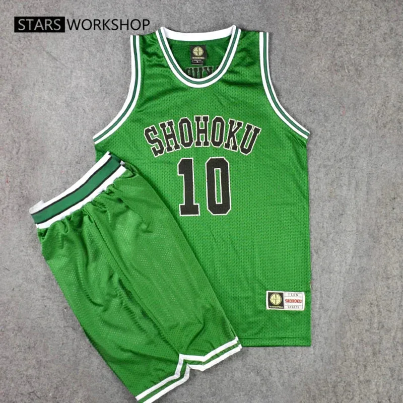 أنيمي تأثيري حلي Slamdunk جيرسي شوهوكو مدرسة كرة السلة فريق Kaede Rukawa Hanamichi Sakuragi قميص ملابس رياضية موحدة