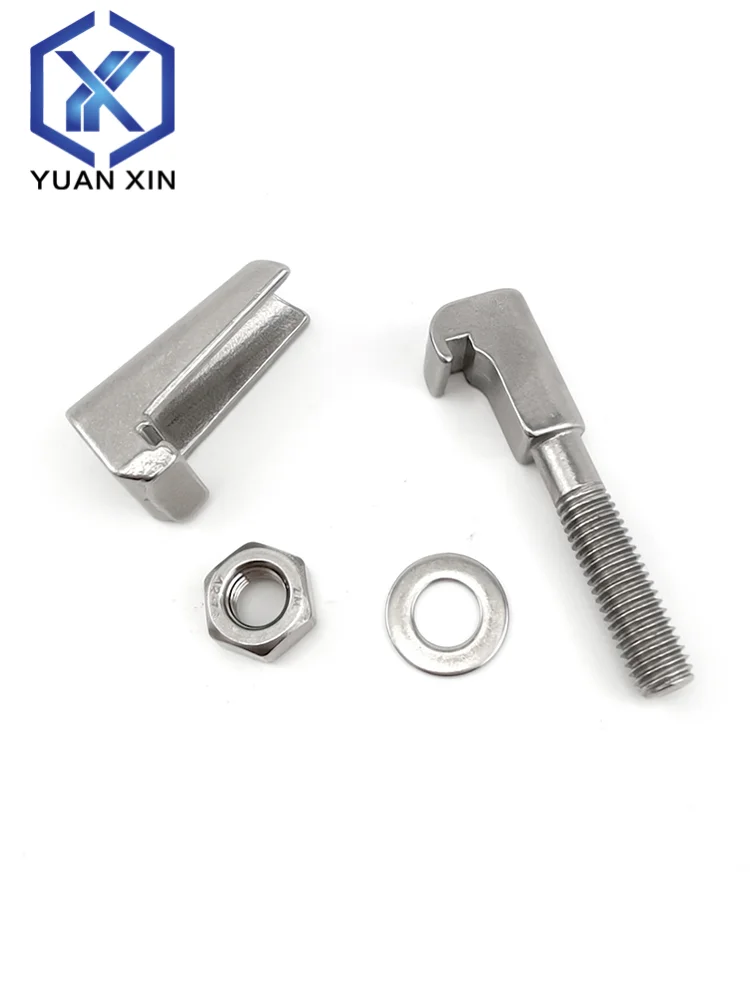 ISO hook bolt 304 stainless steel C-type caliper pipe clamp M8/M10/M12 ISO clamp (4 per order)