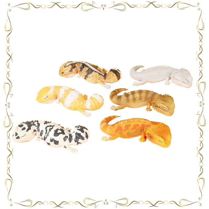 

Geckos Sleep Gashapon Kawaii Insects Series Collection Desktop Ornament Action Figure Model Toys