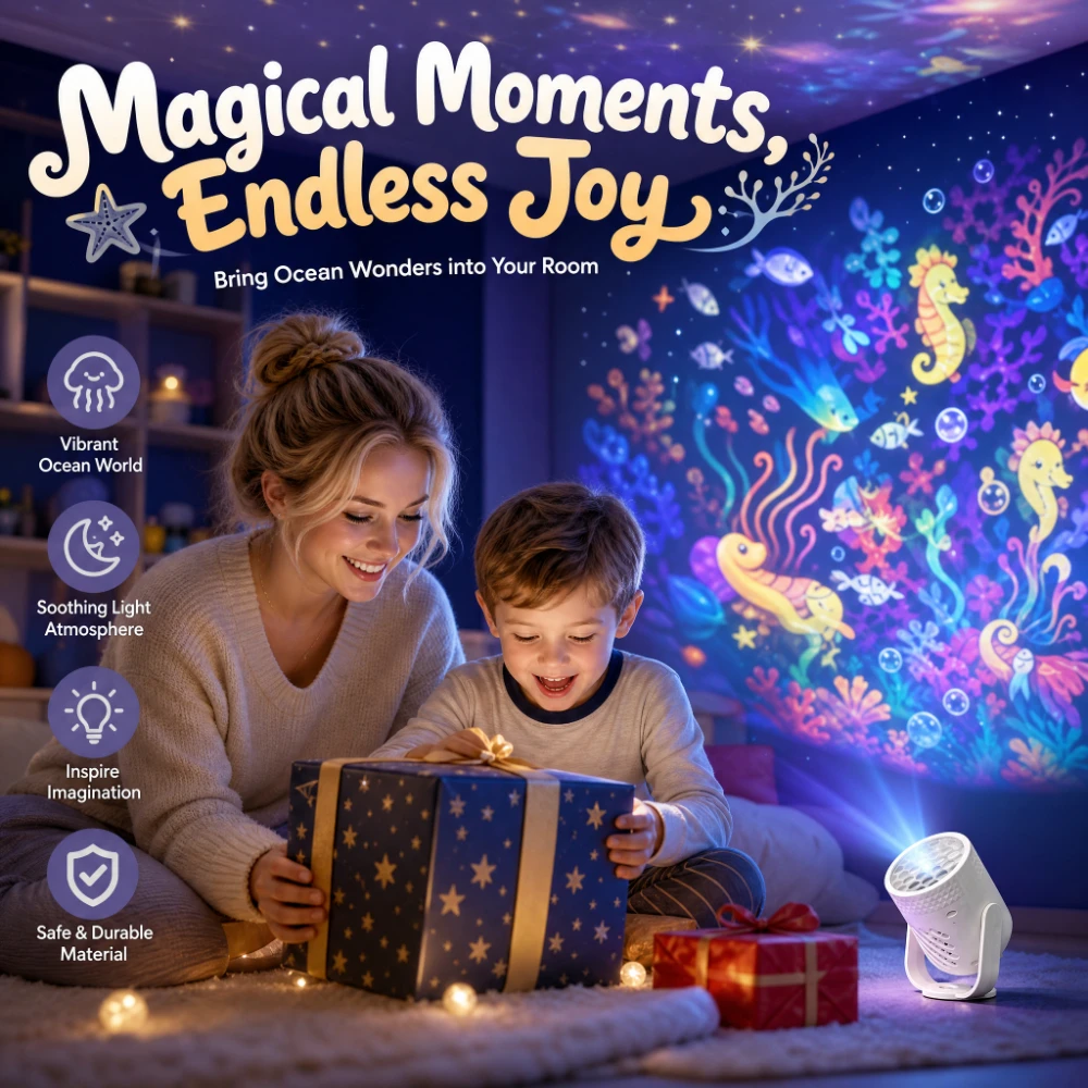 Underwater World Projector wit - огляд і ціна Sunset Lamp Projection