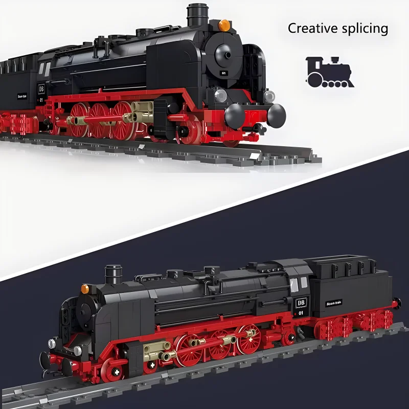 JIESTAR 59004 Expert Ideas BRO1Lecomotive Steam Train Railway Building Blocks Bricks Children Puzzle Toys Christmas Gift To Boys