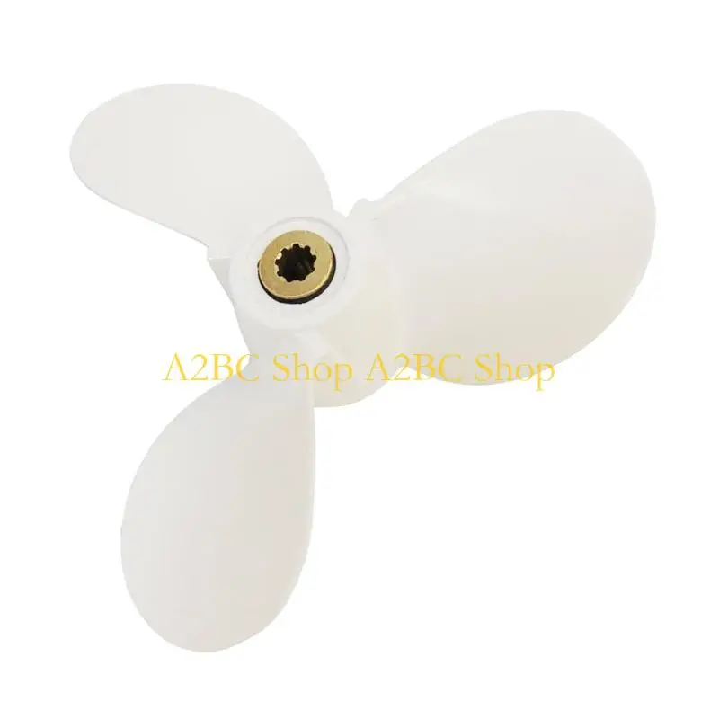 A2BC 3 Blade Marine Propeller 9 Teeth Suits Small Motors Power