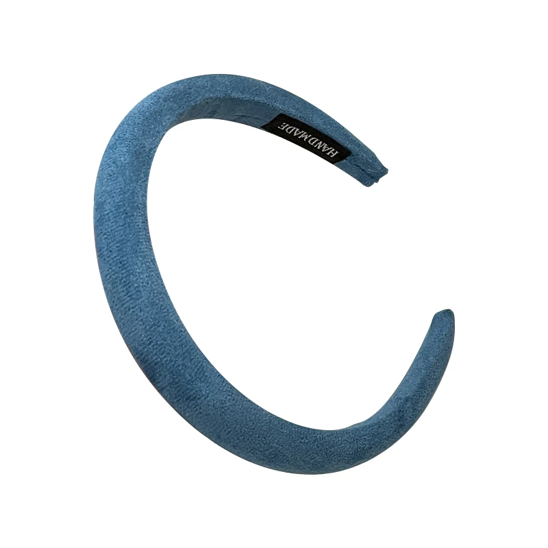 Ikat Kepala Wanita Spons Suede Warna Solid Bando Rambut Antik Anak Perempuan Bando Rambut Aksesori Rambut Modis