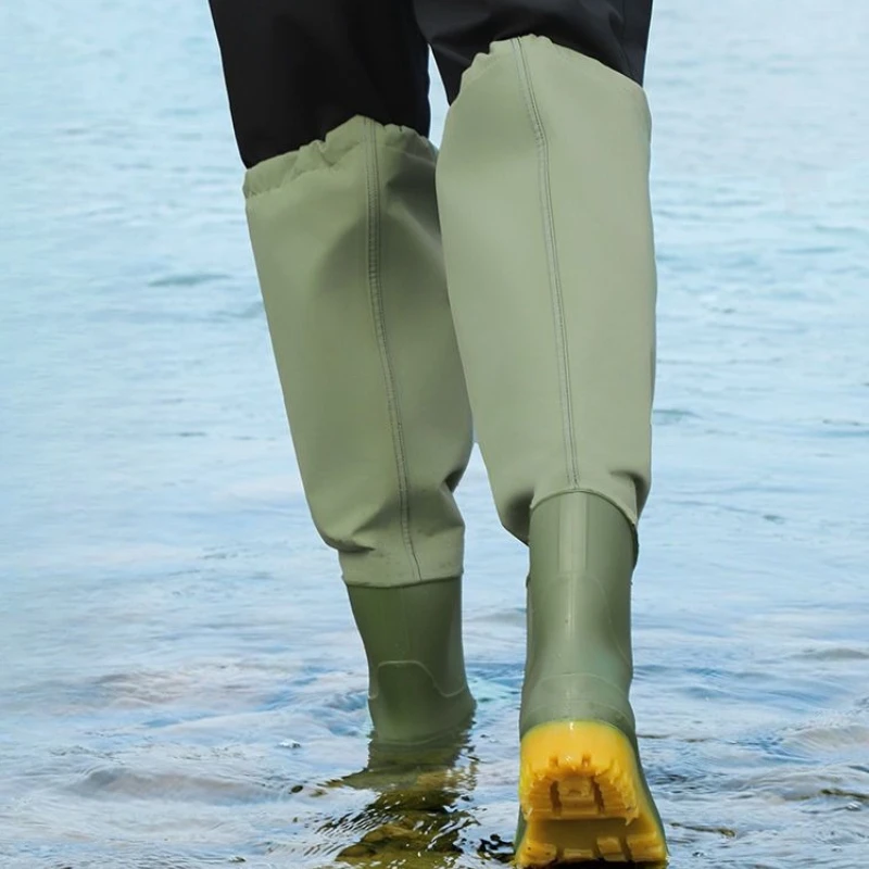 

Мужские резиновые сапоги на низком каблуке, высокие весенне-осенние непромокаемые и нескользящие сапоги на дождливый день, оригинальная новая мужская обувь с широкими пальцами