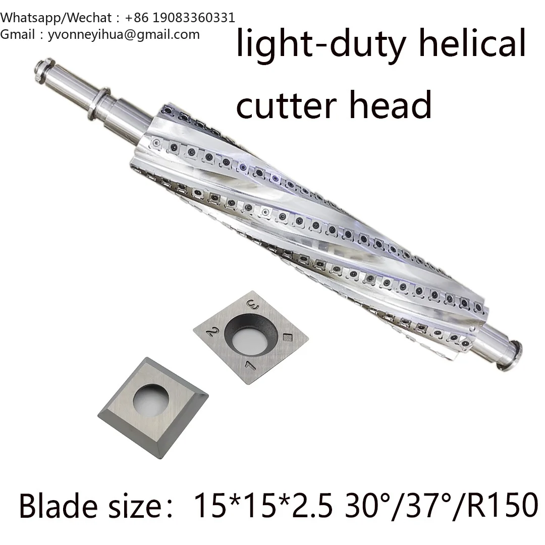 Woodworking Tools Helical Polishing Planer Professional Customized Spiral Cutter Head With Replacement Insert Blade For Wood