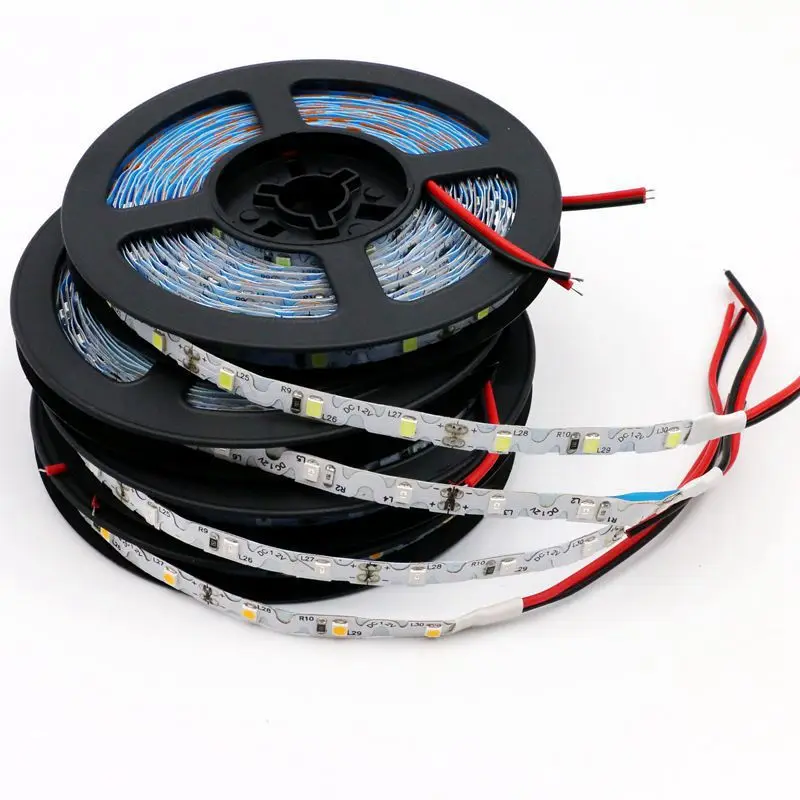 50m IP44 Rain Waterproof S Shape LED Strip 6mm Word Letter Sign Backlight  Foldable Soft Tape Red Green Blue Yellow Pink  12v