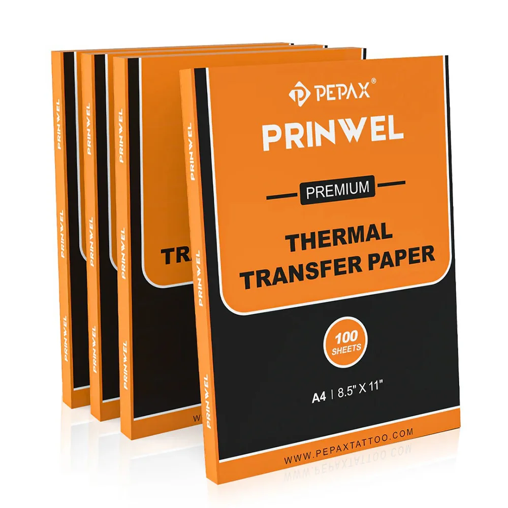 PEPAX Tattoo Transfer Paper 100pcs A4 Size Tattoo Thermal Stencil Papers Carbon Thermal Copier Paper for Tattoo Transfer Machine