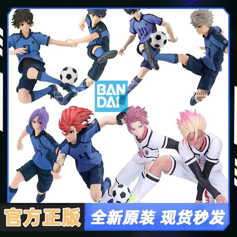 

Bandai BANPRESTO Blue Lock Anime Figure Nagi Seishiro Bachira Chigiri Mikage Reo Collectible Model Decoration Toy