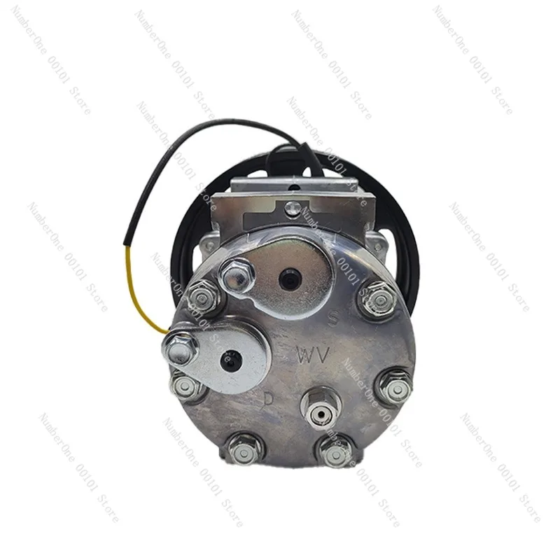 24V Truck Air Conditioning Compressor,Heavy-Duty Cooling System Component for Large Vehicles,Powerful AC Compressor