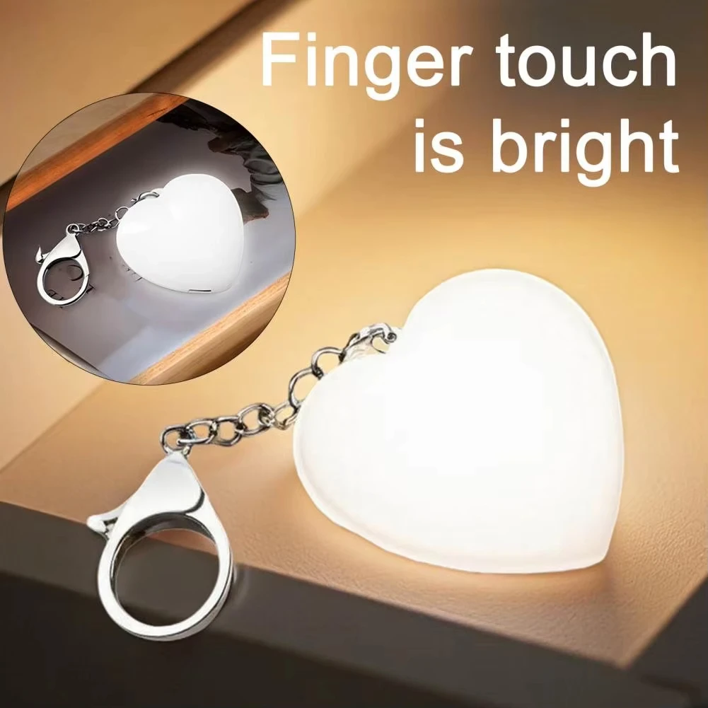Glow Heart Light Rechargeable Purse Light Touch-Sensitive Heart Cloud Shaped LED Bag Lamp Women USB Charging Compact Wallet Ligh