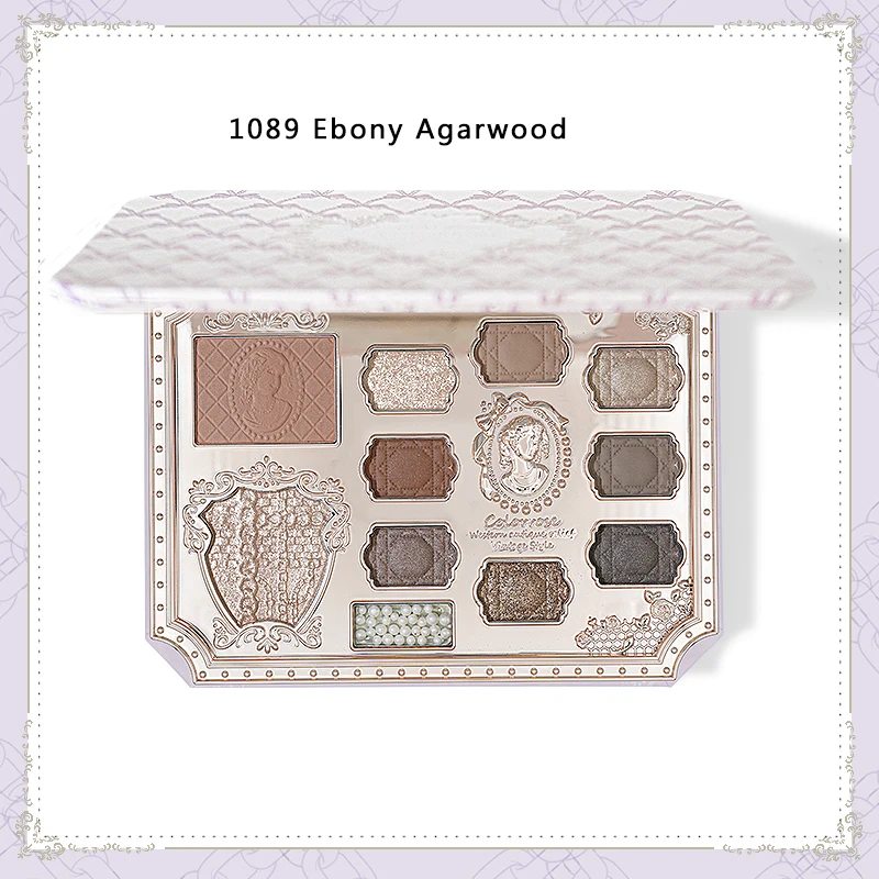 Ballet Inspired Eyeshadow Palette with Highlighter and Blush All-in-One Makeup Set Long Lasting Shaping Face Eyes with Mirror