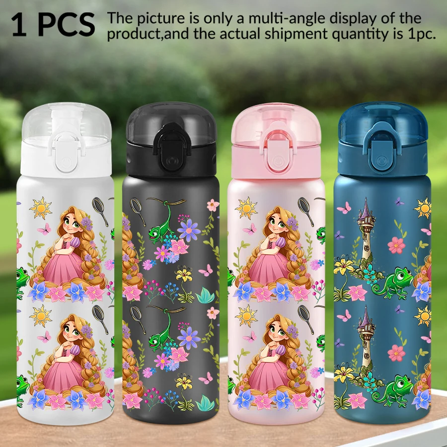 

1Pc Disney Rapunzel Tower Pattern 26oz Plastic Water Bottle Outdoor Sports Water Cup Birthday/Homecoming Gift