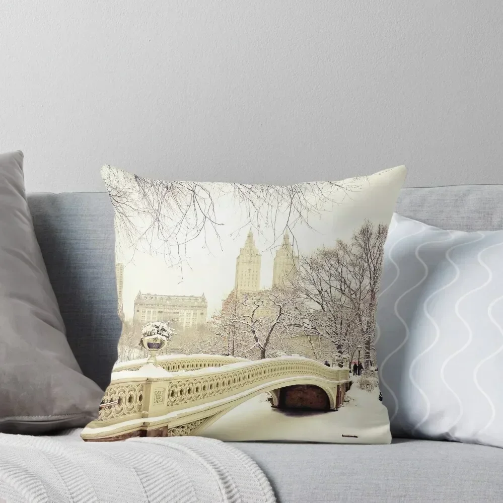 Winter in Central Park Throw Pillow Sofa Decorative Covers Cushions Cover pillow