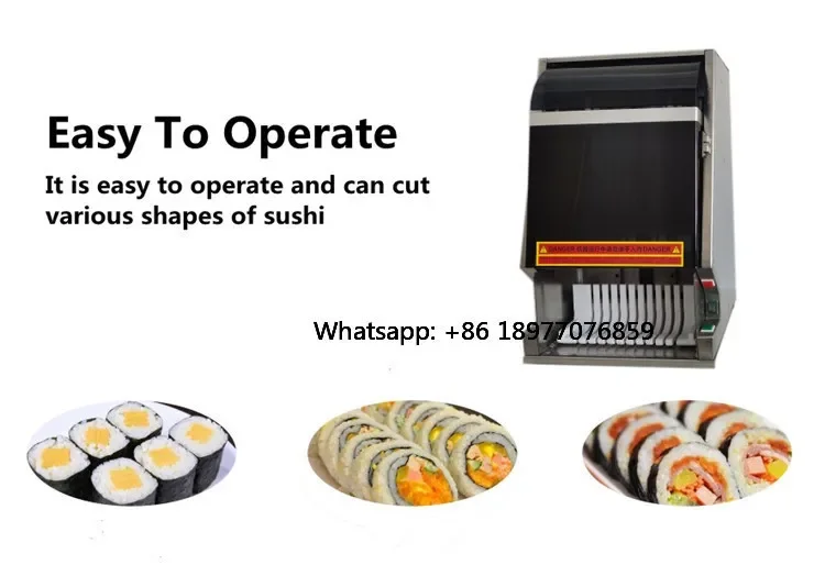 Automatic Sushi Roll Cutter Cutting Machine Stainless Steel Sushi Cutter For Commercial Use