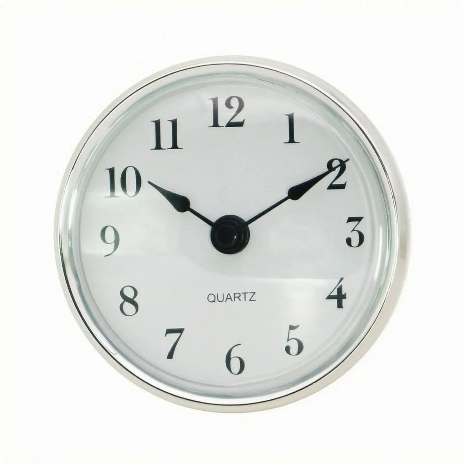 Round Plastic Clock Insert Quartz Powered 80mm Front 76mm Rear for DIY Clock Repair and Replacement Needs