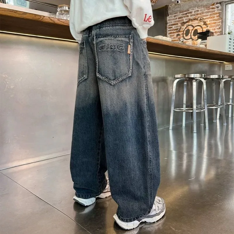 【2025 NEW】Fleece-Lined Harem Jeans Pants for Boys - All-Season Comfort Fit, Plus Size Big Kids Toddler Pants