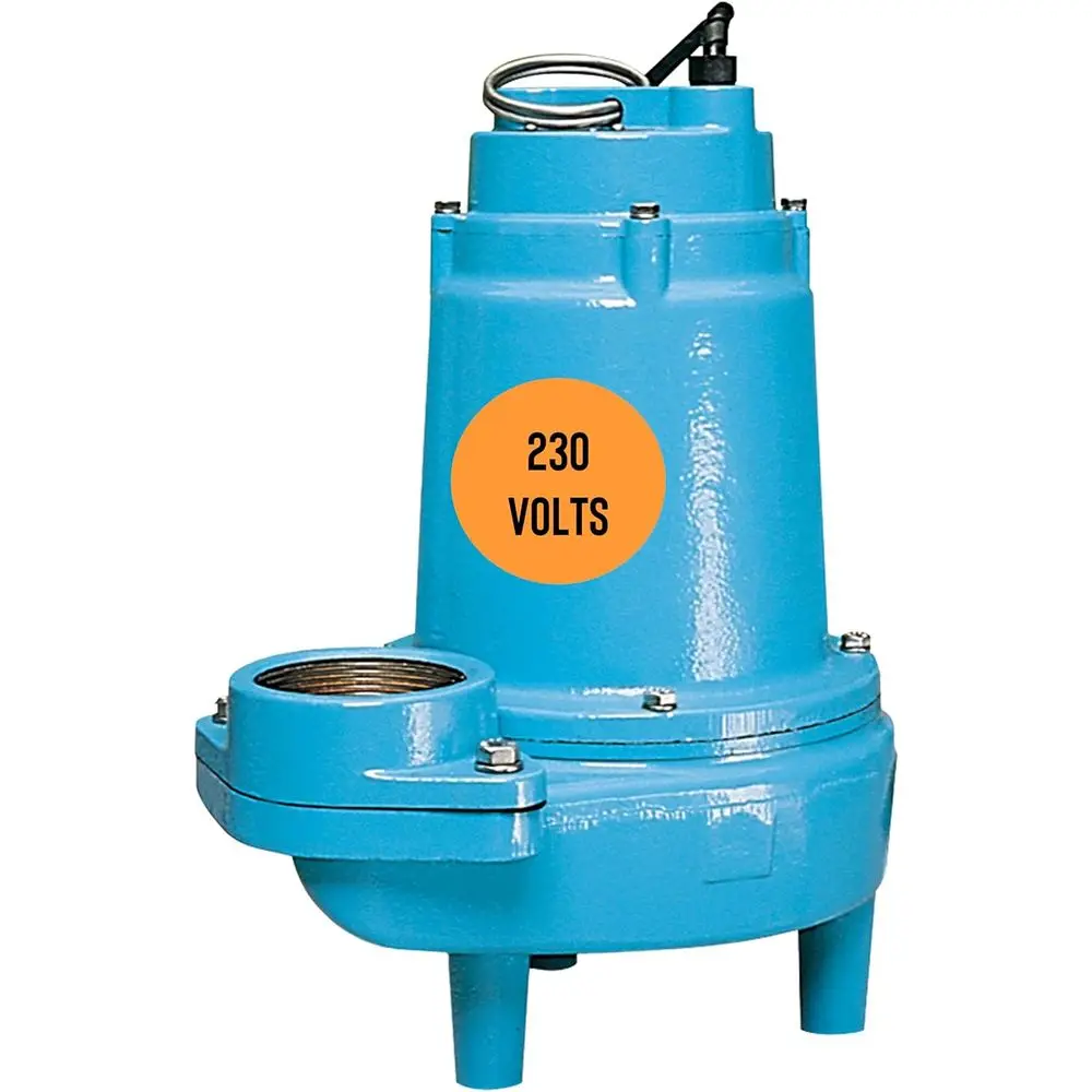 

16S-CIM, 230-, 1 HP, 9600 GPH Manual Submersible Sewage Ejector Pump, 20' Leads (Plugl), 3-Inch Discharge, Blue, 514620