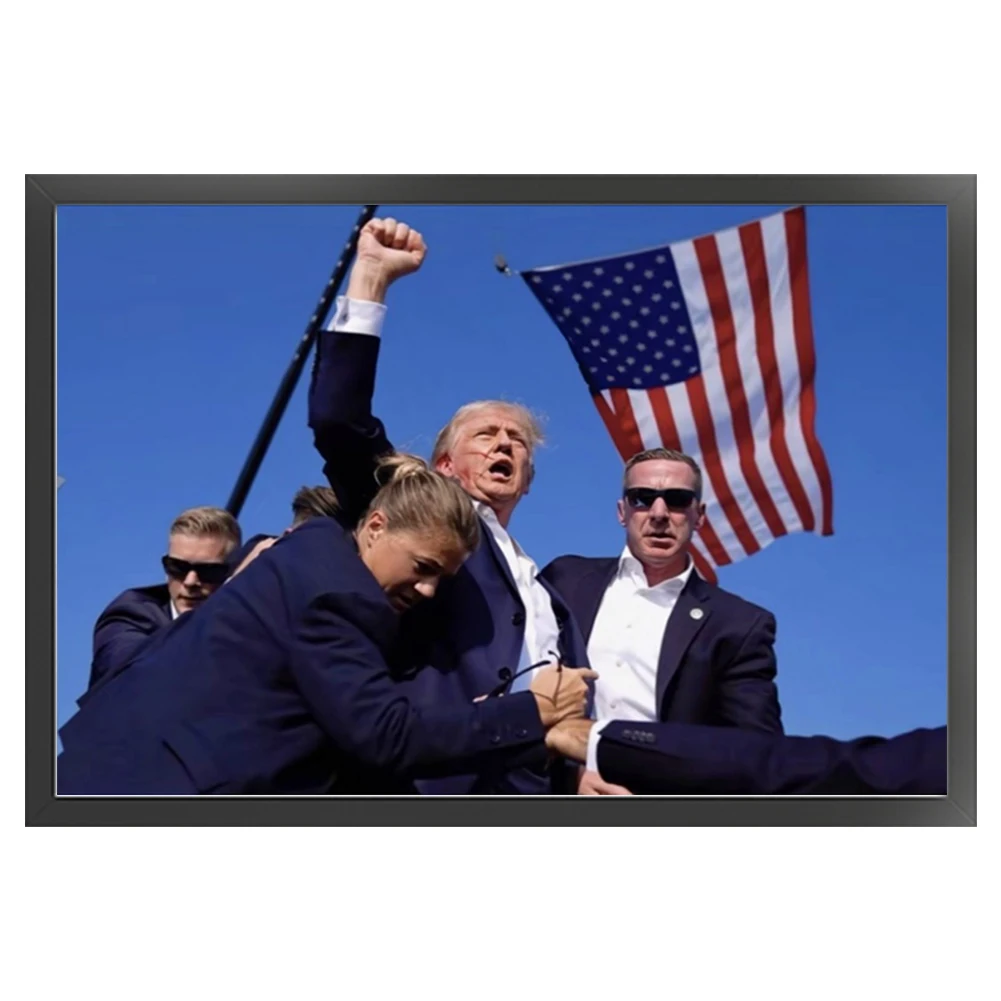 Punto de cruz Trump de 60x40cm, bordado completo, hilo de algodón ecológico, impresión de 11CT, punto de cruz de ataque en Trump para decoración del hogar y dormitorio