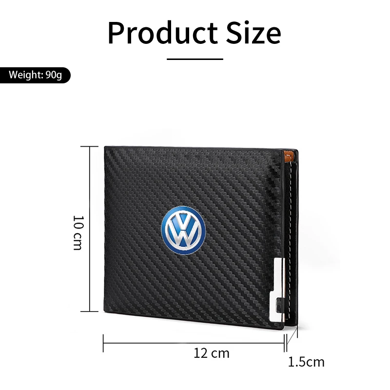 Carbon Fiber Driver License Storage Wallet Car Accessories For Volkswagen VW Golf 4 6 7 GTI Tiguan Passat B5 B7 CC Jetta MK6 Pol