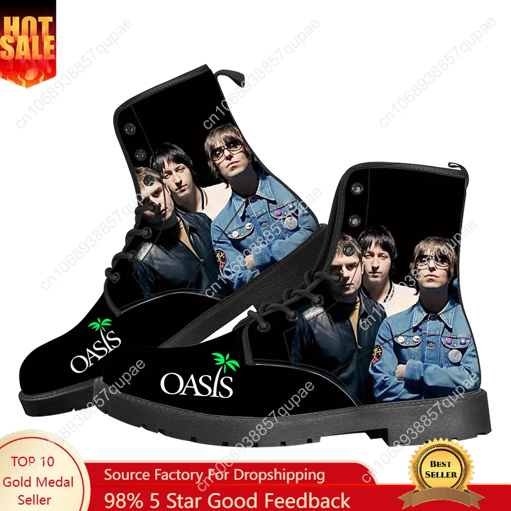 

Oasis Rock Band Casual Boots Mens Womens Teenager Shoes Fashion 3D Boot Outdoor High Quality Couple Customize Made Shoe