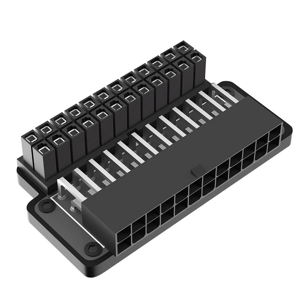 24-Pin ATX إمدادات الطاقة الطائر جسر أداة 90 درجة بزاوية موصل محول للوحة الأم سطح المكتب إمدادات الكمبيوتر