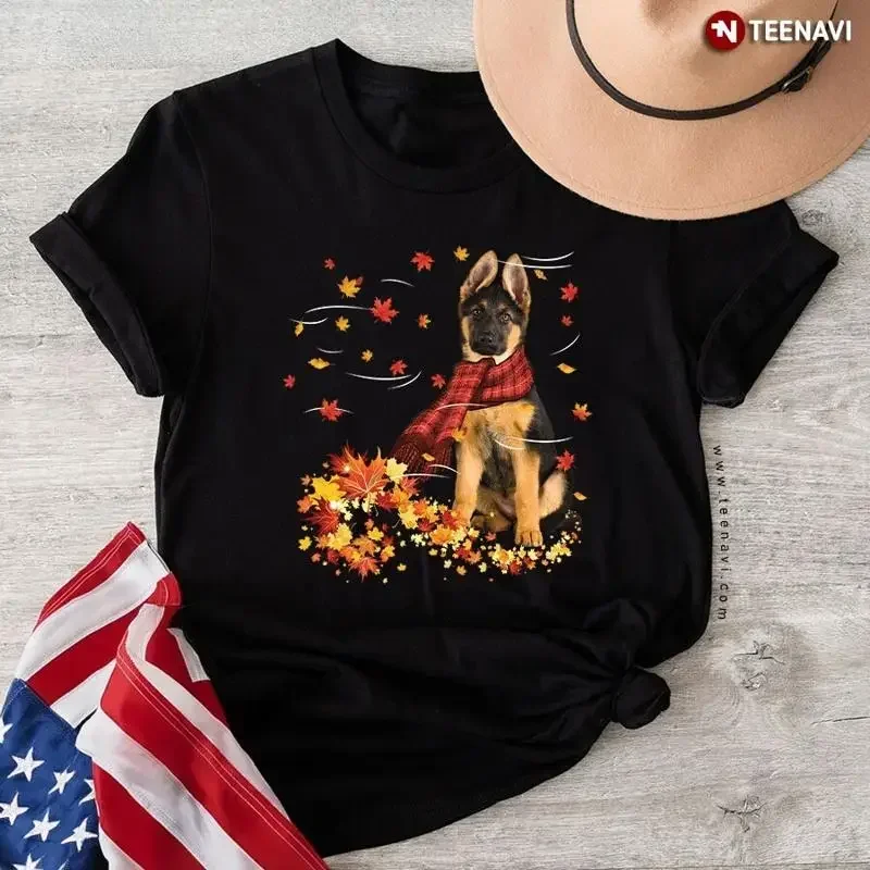 Fall Pumpkin It�s The Most Wonderful Time Of The Year German Shepherd T-Shirt