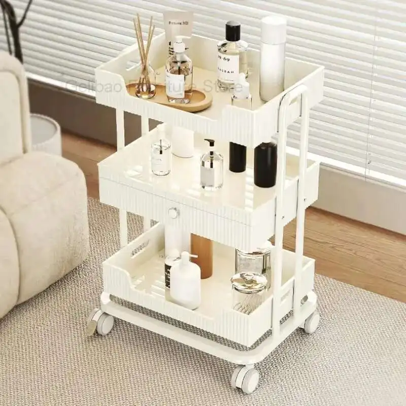

Professional Cart Beauty Salon Hairdressing Auxiliary Professional Household Trolley Furniture Multi-purpose Wheels Storage Tray