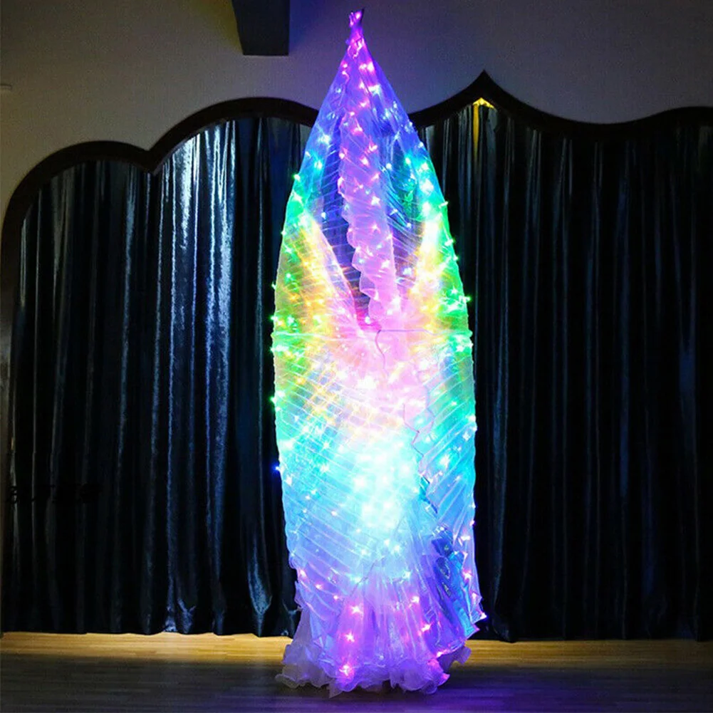 

Belly Dance LED Wing Light Up Bar Cosplay Telescopic Stick Shows Glowing Performance Props Stage Wear Party 360 Degrees