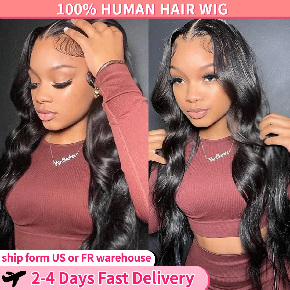 

Glueless Wigs Body Wave 6x4 Lace Closure Wig Ready Easy To Go Remy Human Hair 5x5 Transparent Lace Wigs For Women Pre Cut 180%