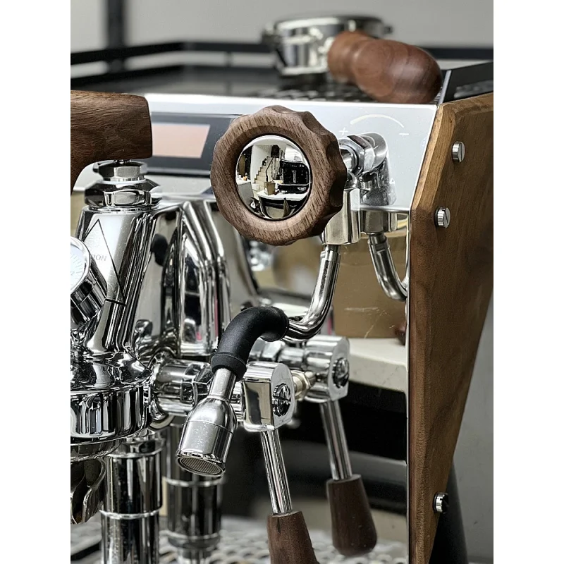 For Aibao CREM ONE coffee machine high-end black walnut solid wood modified parts 6-piece set custom handle knob lever